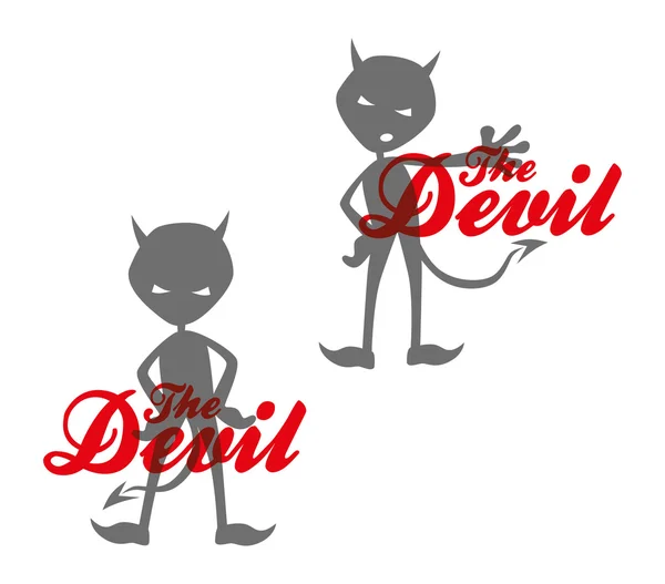 Diabo maligno —  Vetores de Stock