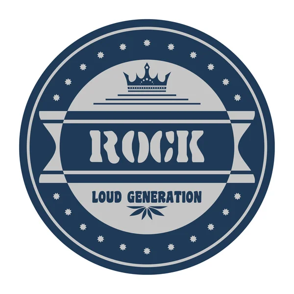 Odznak rock — Stockový vektor
