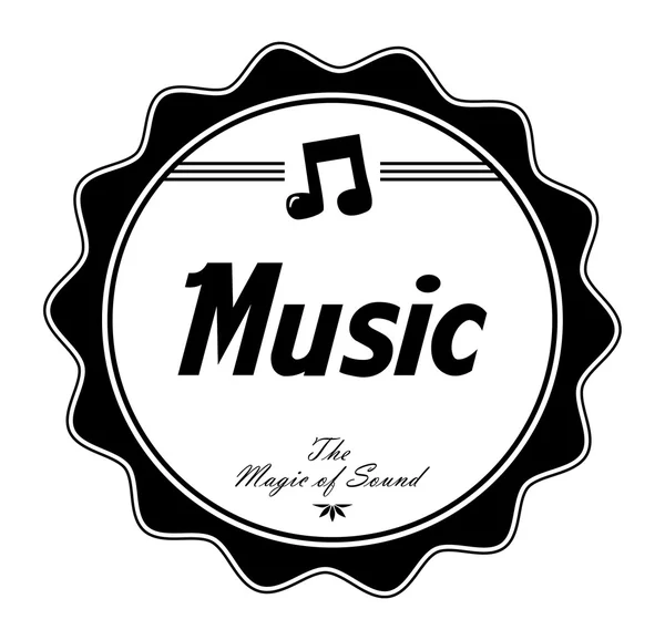 Etiqueta de arte musical — Vector de stock
