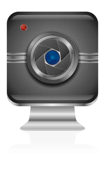 Interface camera lens — Stock Vector