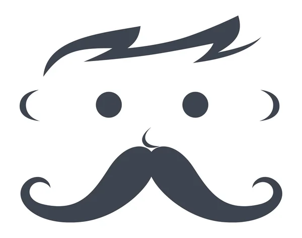 Homem de negócios bigode desenhos animados — Vetor de Stock