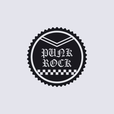 punk rock sticker etiket