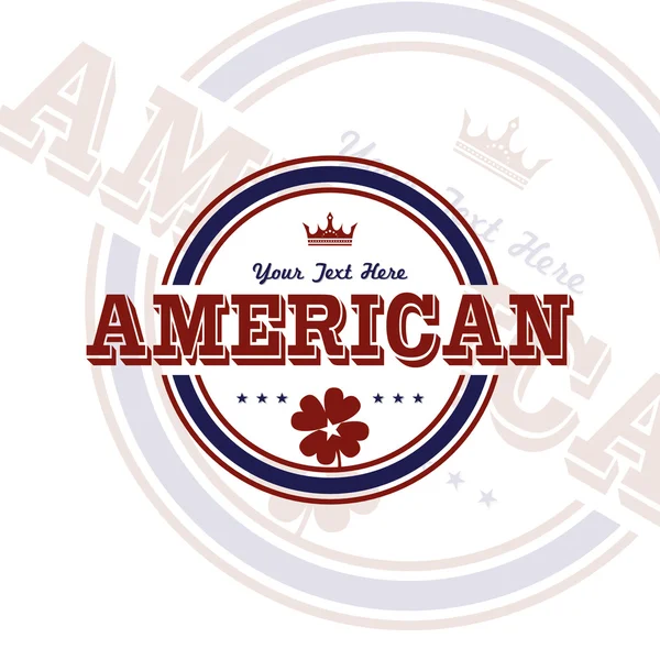 Emblema americano — Vettoriale Stock