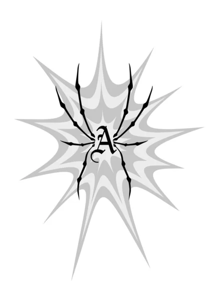 Spider web art illustrazione — Vettoriale Stock