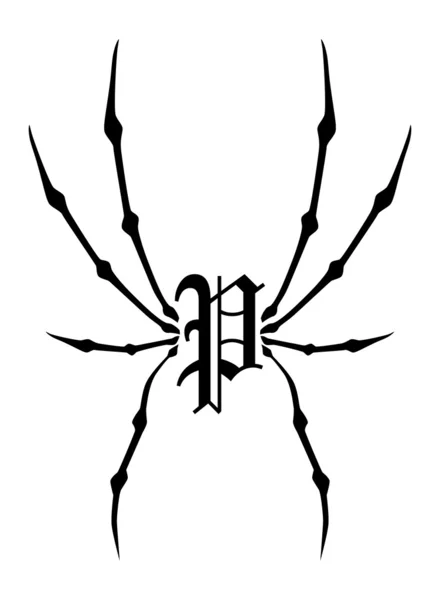 Spinnennetz Kunst Illustration — Stockvektor