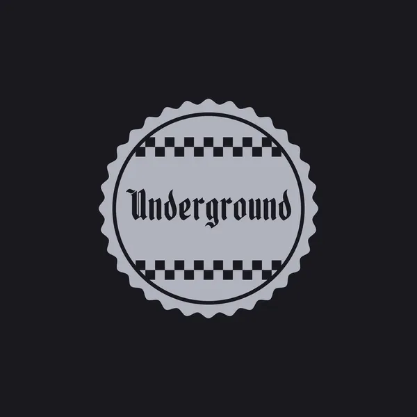Underground sticker label — Stock Vector