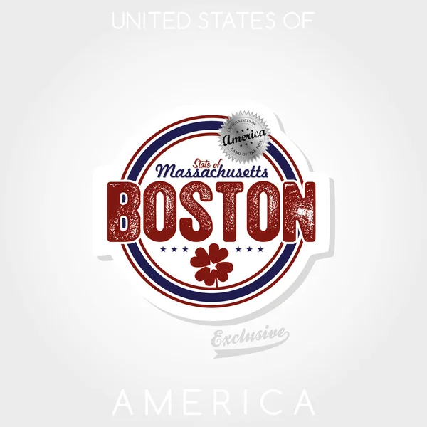 Emblème boston — Image vectorielle
