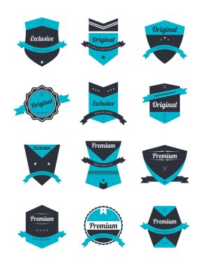 Retro etiket kümesi