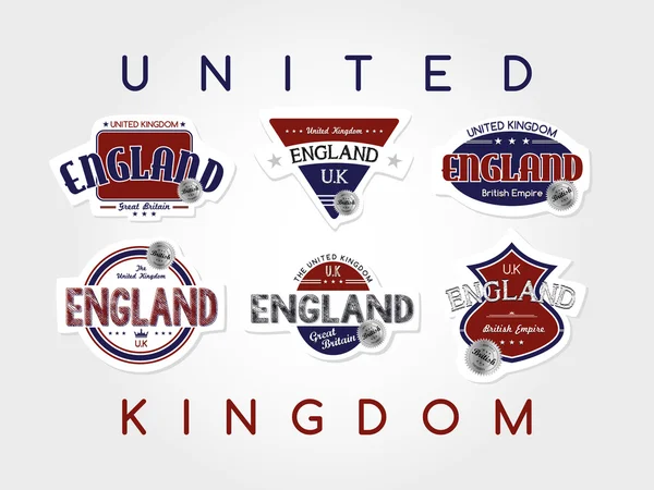 Conjunto emblema de Inglaterra — Vector de stock