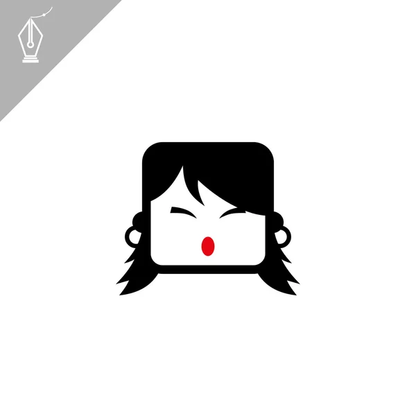 Meisje pictogram — Stockvector