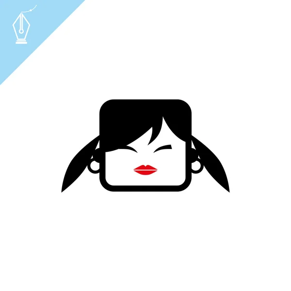 Girl icon — Stock Vector