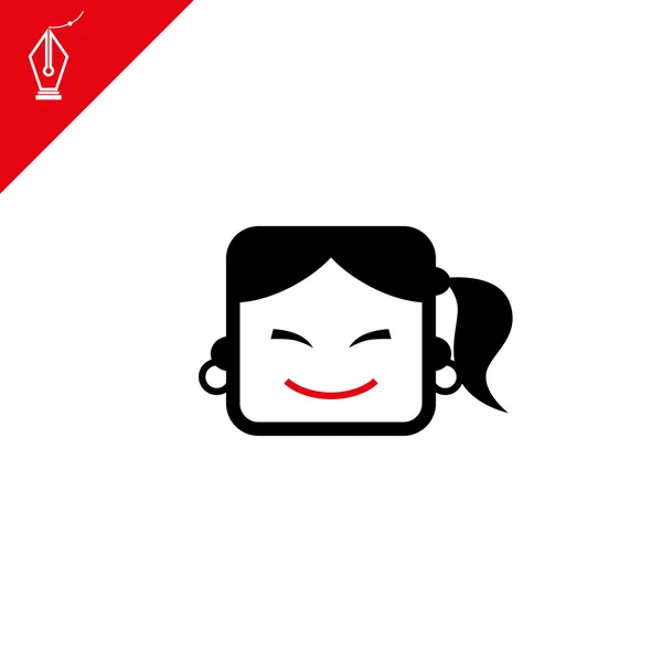 Girl icon — Stock Vector