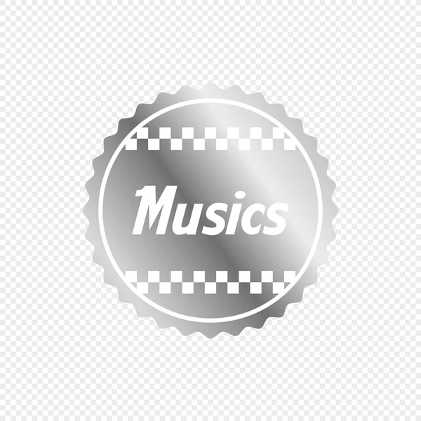 Etiqueta musical — Vector de stock