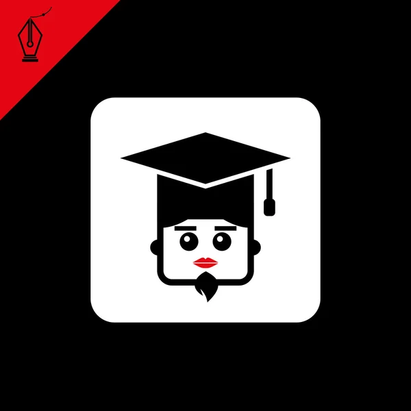 Graduado universitario hombre — Vector de stock