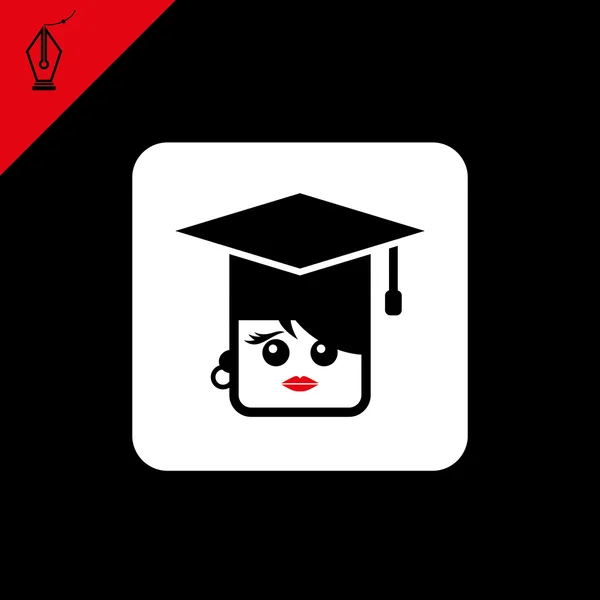 Graduada universitaria — Vector de stock