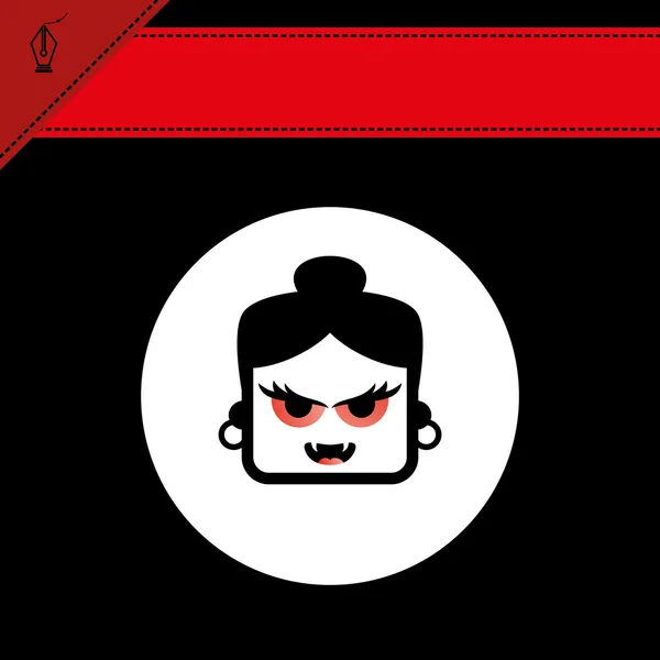 Vrouwelijke dracula avatar — Stockvector