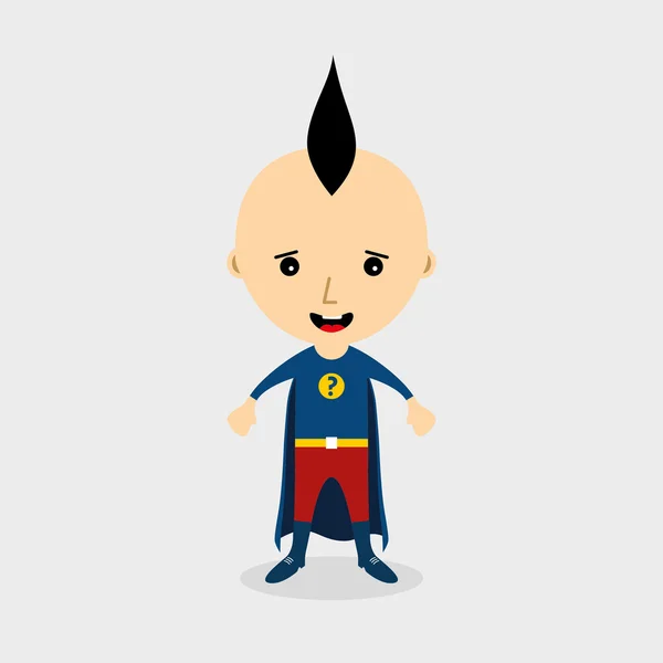 Personaje de dibujos animados de superhéroe — Vector de stock