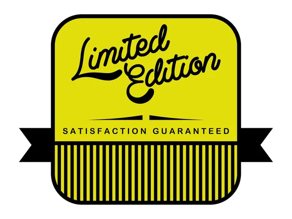 Flat retro limited edition label — Stock Vector