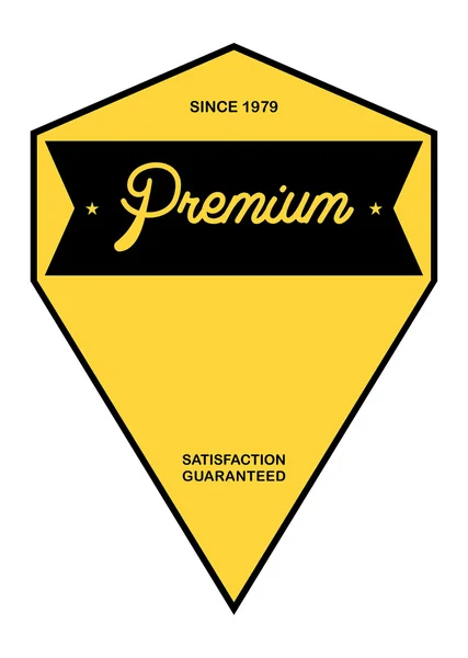 Flat retro premium label — Stock Vector