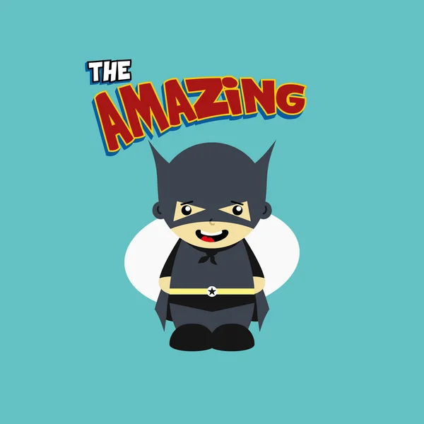 Amazing cartoon hero — Stock Vector