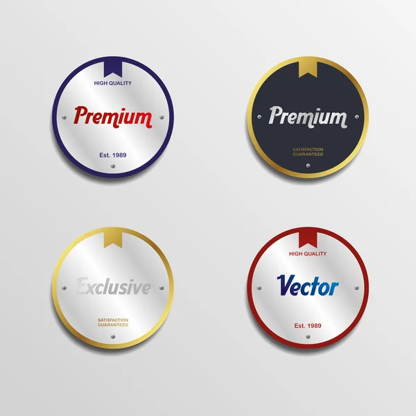 Label theme art sticker set — Stock Vector