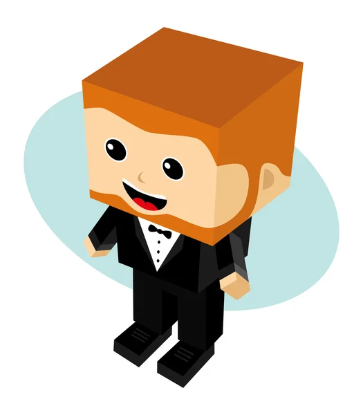 Homem avatar personagem dos desenhos animados — Vetor de Stock