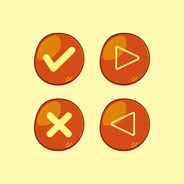 Orange buttons — Stock Vector