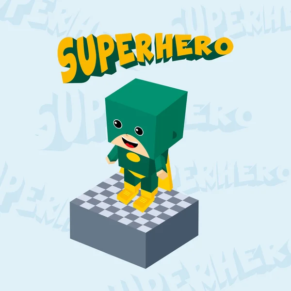 Personagem de garoto super-herói — Vetor de Stock