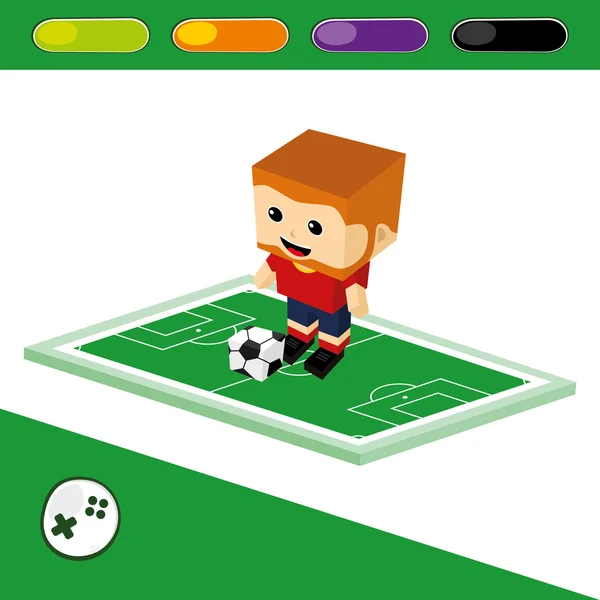 Caractère football — Image vectorielle