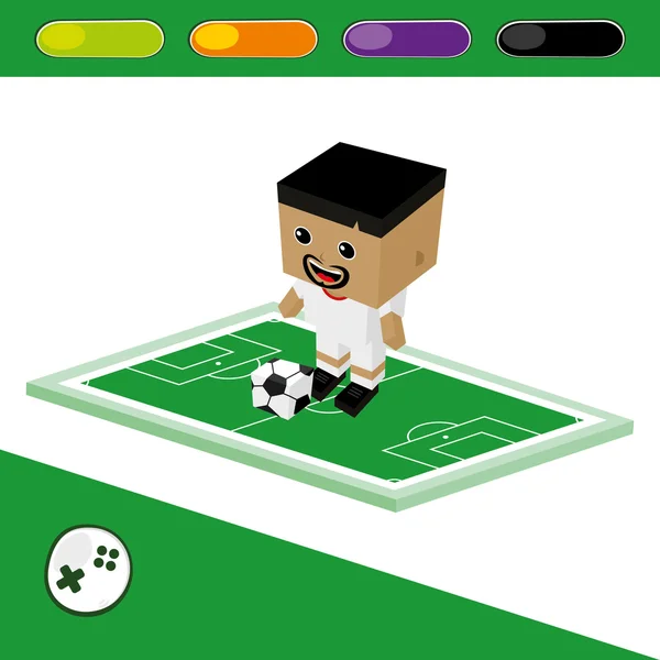 Personagem de futebol — Vetor de Stock