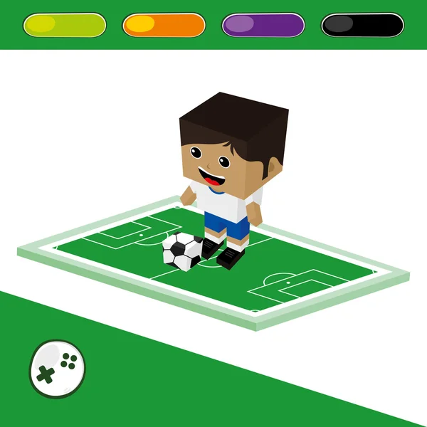 Caractère football — Image vectorielle