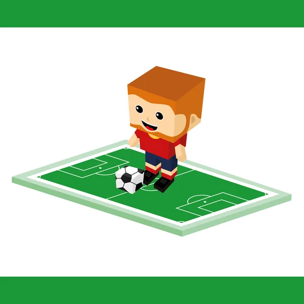 World soccer  character — Stock Vector