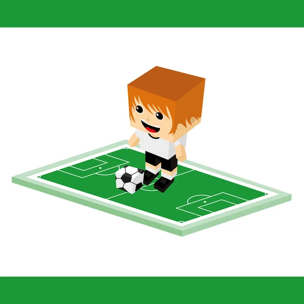 Персонаж мирового футбола — стоковый вектор