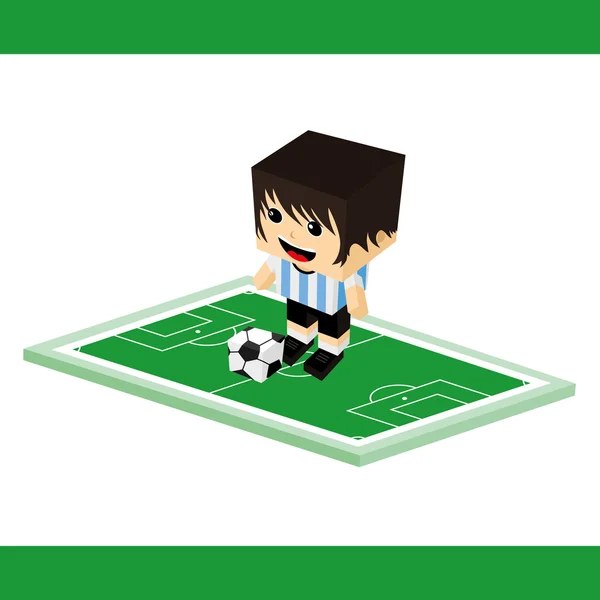 Personaje mundial de fútbol — Vector de stock