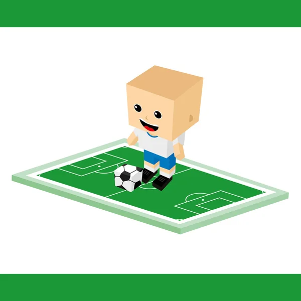 Personaje mundial de fútbol — Vector de stock