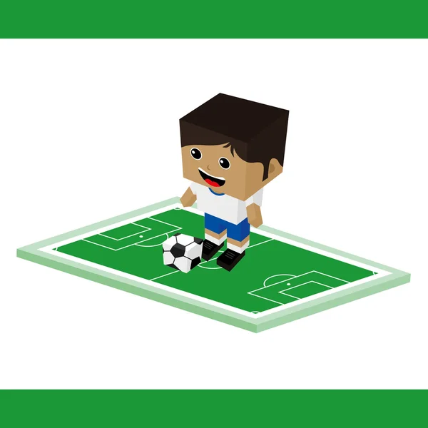 Personagem de futebol mundial — Vetor de Stock