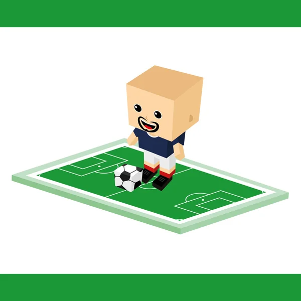 Personaje mundial de fútbol — Vector de stock