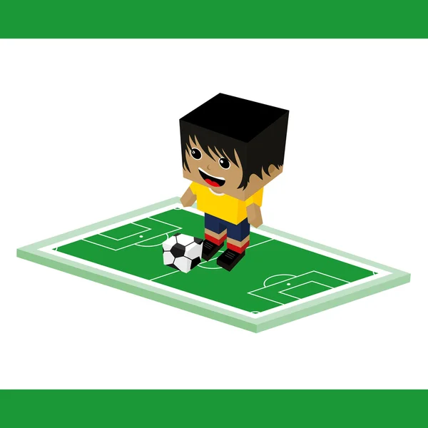 Personnage mondial de football — Image vectorielle