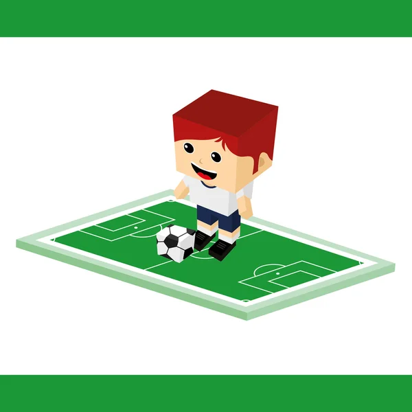 World soccer  character — Stock Vector