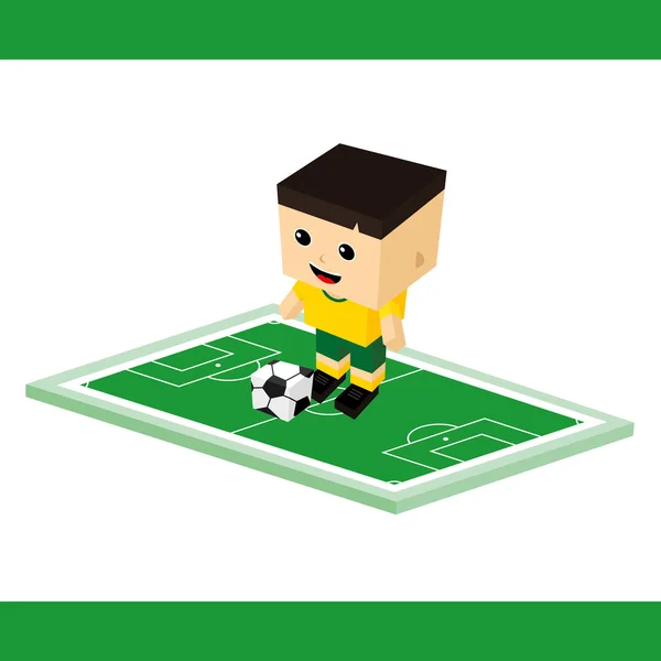 Personagem de futebol mundial — Vetor de Stock