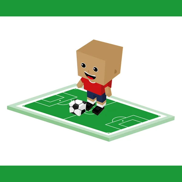 World soccer  character — Stock Vector