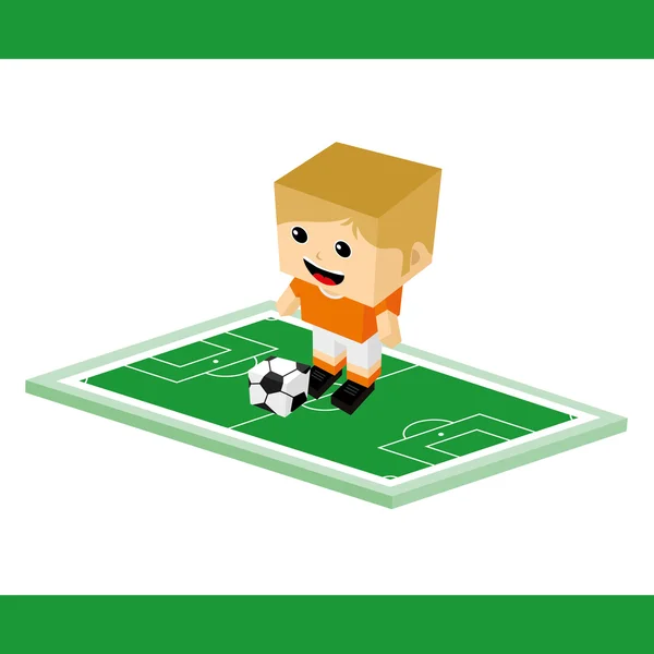 World soccer  character — Stock Vector