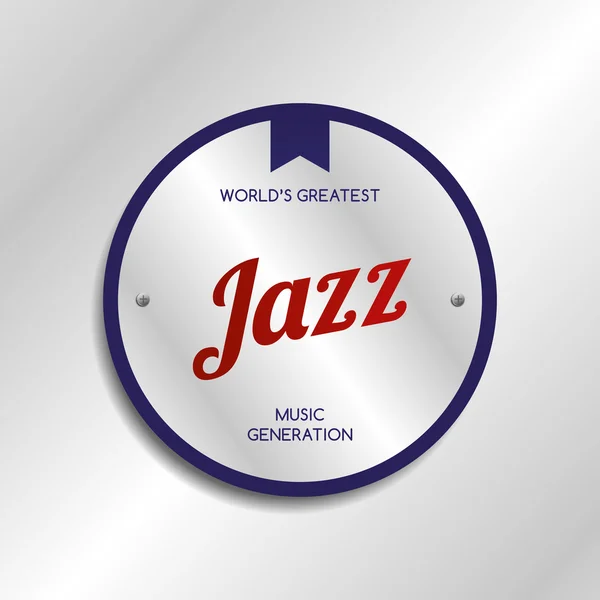 Muzică jazz — Vector de stoc