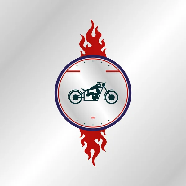 Chopper motorfiets sticker — Stockvector