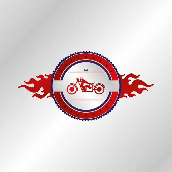 Chopper motorfiets sticker — Stockvector