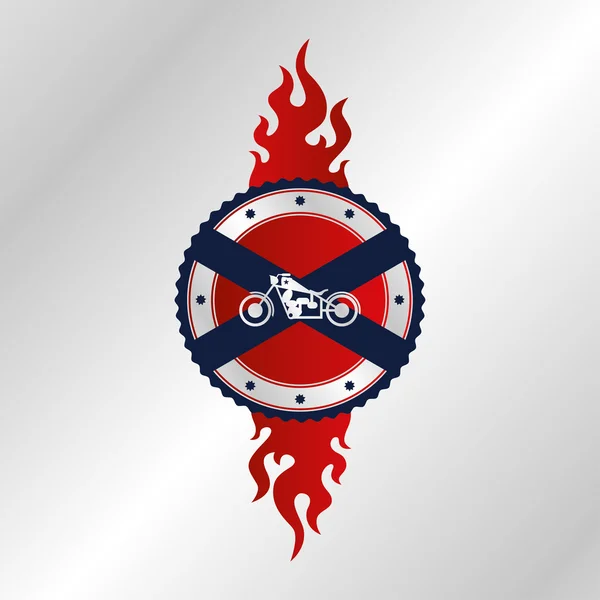 Chopper motorfiets sticker — Stockvector