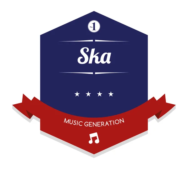 Ska-Musik-label — Stockvektor