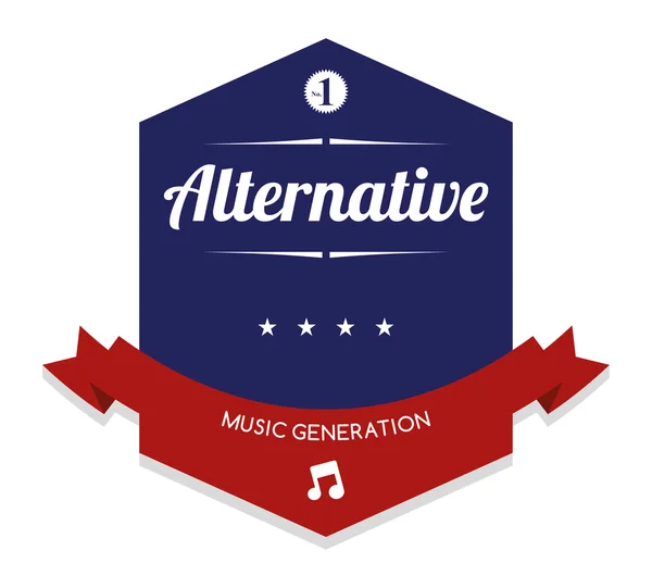 Alternative Music label — Stock Vector