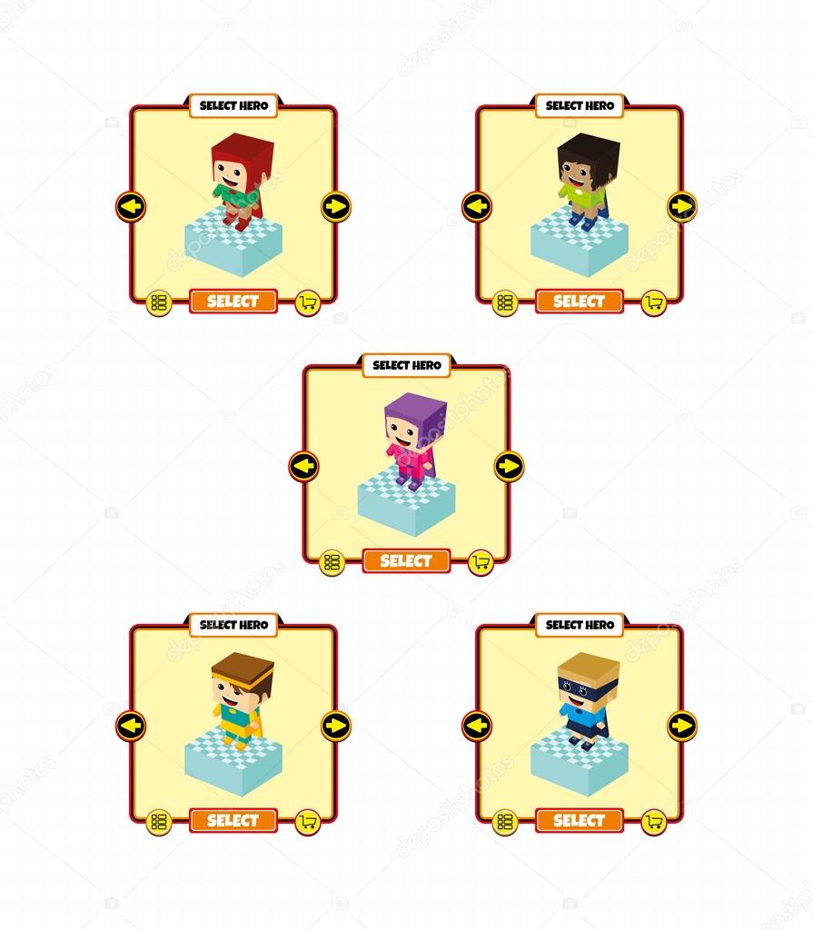 Game cartoon characters Stock Vector Image by ©vectorfirst 47634687