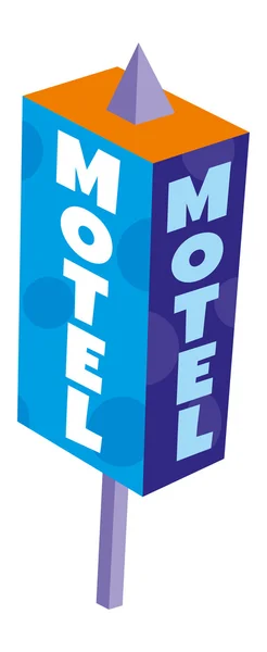 Motel advertising signage — Stock Vector